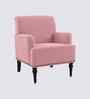 Terren Boucle Fabric Lounge Chair In Pink Colour