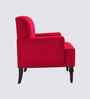 Terren Boucle Fabric Lounge Chair In Red Colour