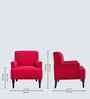 Terren Boucle Fabric Lounge Chair In Red Colour