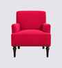 Terren Boucle Fabric Lounge Chair In Red Colour