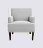 Terren Boucle Fabric Lounge Chair In White Colour