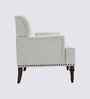 Terren Boucle Fabric Lounge Chair In White Colour