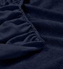 Terry (78x48) Cotton Waterproof Queen Size Mattress Protector in Dark Blue Colour