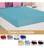 Terry (75x48) Cotton Waterproof Queen Size Mattress Protector in Sky Blue Colour