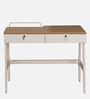 Terry Metal Office Table in Rustic Oak Finish