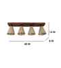 Terzo 4 Lights Beige and Brown Solid Wood Flush Mounted Ceiling Light