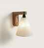Terzo Jute Shade Solid Wood Wall Sconces