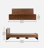Teshio Queen Size Bed in Columbian Walnut Finish