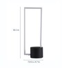 Tesora White Metal Shade Table Lamp with Black Base
