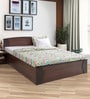 Tessa Queen Size Bed in Brown Finish with Box Storage