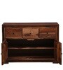Tesseract Sheesham Wood Chest of Drawers in Warm Walnut Finish