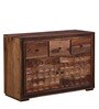 Tesseract Sheesham Wood Chest of Drawers in Warm Walnut Finish