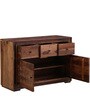 Tesseract Sheesham Wood Chest of Drawers in Warm Walnut Finish