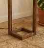 Tesseract Wooden Floor Lamp with Jute Shade & Brown Base