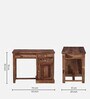 Tessin Sheesham Wood Writing Table In Rustic Teak Finish