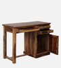 Tessin Sheesham Wood Writing Table In Rustic Teak Finish