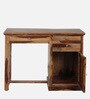 Tessin Sheesham Wood Writing Table In Rustic Teak Finish