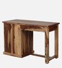 Tessin Sheesham Wood Writing Table In Rustic Teak Finish