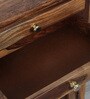 Tessin Sheesham Wood Writing Table In Rustic Teak Finish