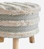 Teviston Fabric Foot Stool in Blue Colour