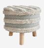 Teviston Fabric Foot Stool in Blue Colour