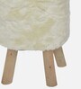 Teviston Fabric Foot Stool in Cream Colour