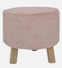 Teviston Fabric Seating Stool in Pink Colour
