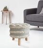 Teviston Fabric Foot Stool in Blue Colour