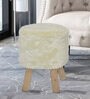Teviston Fabric Foot Stool in Cream Colour
