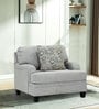 By Royaloak Texas Fabric 1 Seater Sofa in Grey Colour