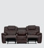 Texas American Leatherette Recliner Sofa 3 Seater In Brown Color