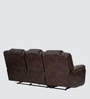 Texas American Leatherette Recliner Sofa 3 Seater In Brown Color