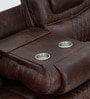 Texas American Leatherette Recliner Sofa 3 Seater In Brown Color