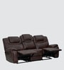 Texas American Leatherette Recliner Sofa 3 Seater In Brown Color