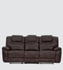 Texas American Leatherette Recliner Sofa 3 Seater In Brown Color