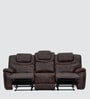 Texas American Leatherette Recliner Sofa 3 Seater In Brown Color