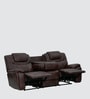 Texas American Leatherette Recliner Sofa 3 Seater In Brown Color