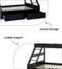 Texas American Wooden Bunk Bed in Black finish