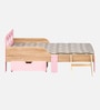 Texas Kids Single Bed with Drawer Storage In Pink Finish