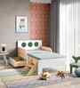 Texas Kids Single Bed with Drawer Storage In White Finish