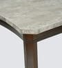 Texas Marble Top 6 Seater Dining Set in Brown Finish