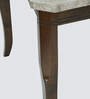 Texas Marble Top 6 Seater Dining Set in Brown Finish