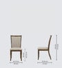 Texas Marble Top 6 Seater Dining Set in Brown Finish