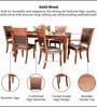 Texas 6 Seater Dining Table In Brown color