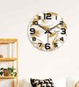 Texture Design Multicolour Wood & Mdf Wall Clock