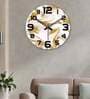Texture Design Printed  Wood Wall Clock In Brown