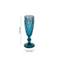 Textured 150ml Blue Crystal Glass (Set of 6) Champagne Glass