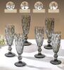 Textured 150ml Grey Crystal Glass (Set of 6) Champagne Glass