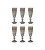 Textured 150ml Grey Crystal Glass (Set of 6) Champagne Glass