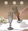 Textured 150ml Grey Crystal Glass (Set of 6) Champagne Glass
